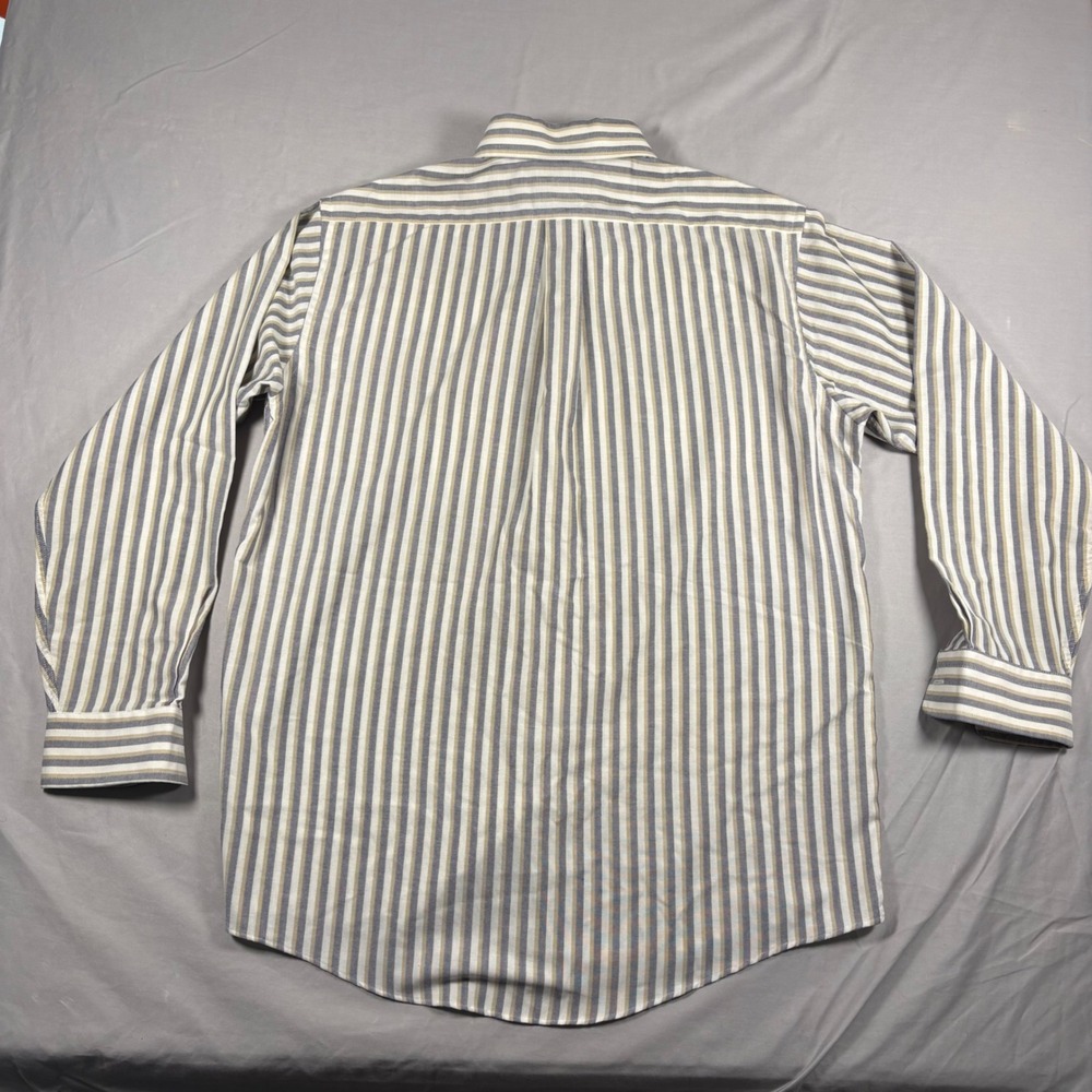 Arrow Company Mens 16 32/33 Striped Oxford Shirt Button Down Blue Vintage USA - Picture 4 of 7